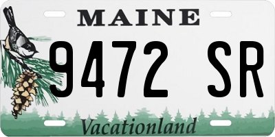 ME license plate 9472SR