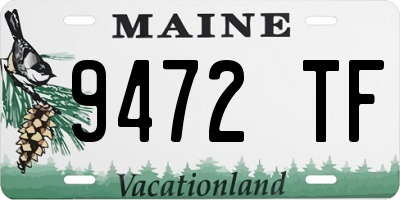 ME license plate 9472TF