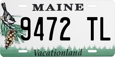 ME license plate 9472TL