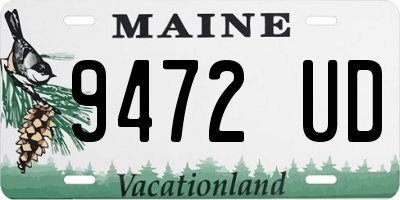 ME license plate 9472UD