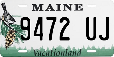 ME license plate 9472UJ