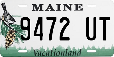 ME license plate 9472UT