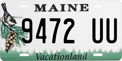 ME license plate 9472UU