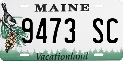 ME license plate 9473SC