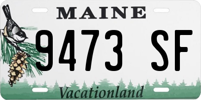 ME license plate 9473SF