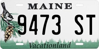 ME license plate 9473ST