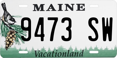 ME license plate 9473SW