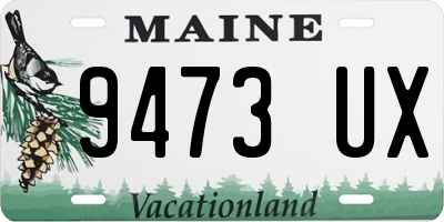 ME license plate 9473UX