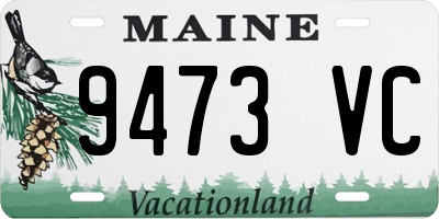 ME license plate 9473VC