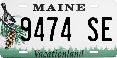 ME license plate 9474SE
