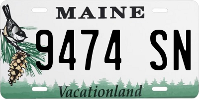 ME license plate 9474SN