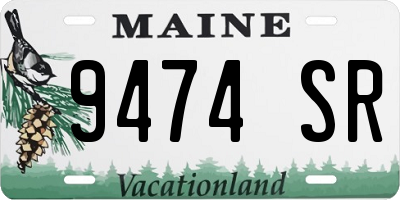 ME license plate 9474SR