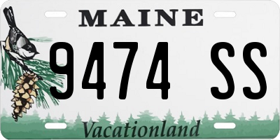 ME license plate 9474SS