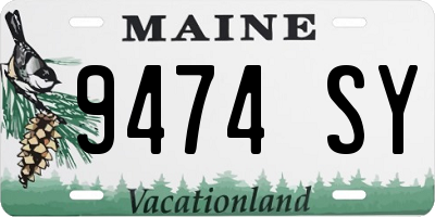 ME license plate 9474SY