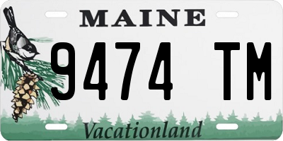 ME license plate 9474TM