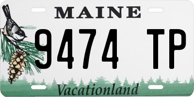 ME license plate 9474TP