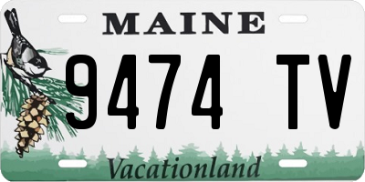 ME license plate 9474TV