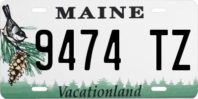 ME license plate 9474TZ