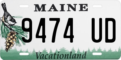 ME license plate 9474UD