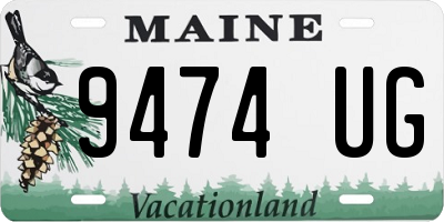 ME license plate 9474UG
