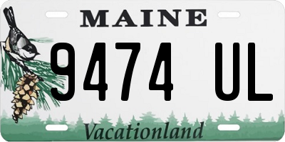 ME license plate 9474UL