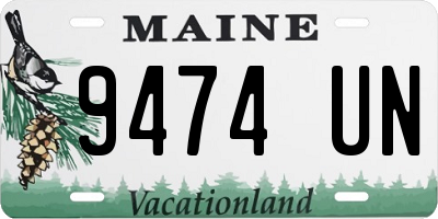 ME license plate 9474UN