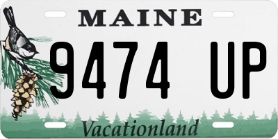 ME license plate 9474UP