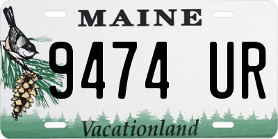 ME license plate 9474UR