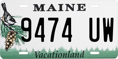 ME license plate 9474UW