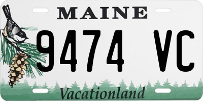 ME license plate 9474VC