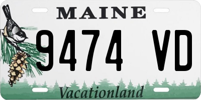 ME license plate 9474VD
