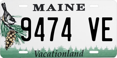 ME license plate 9474VE