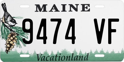 ME license plate 9474VF