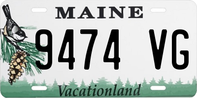 ME license plate 9474VG