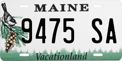 ME license plate 9475SA