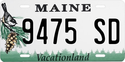 ME license plate 9475SD