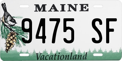 ME license plate 9475SF