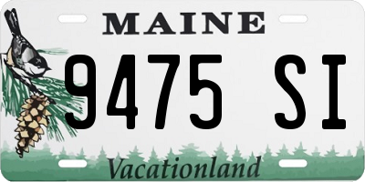 ME license plate 9475SI