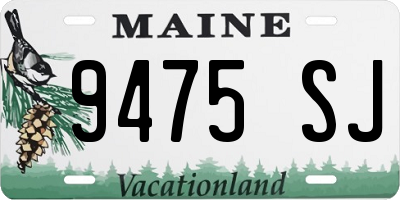 ME license plate 9475SJ