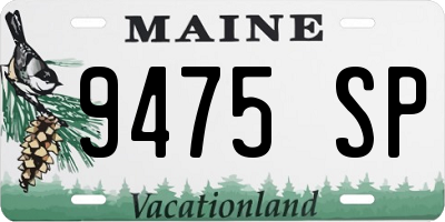 ME license plate 9475SP