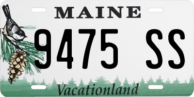 ME license plate 9475SS