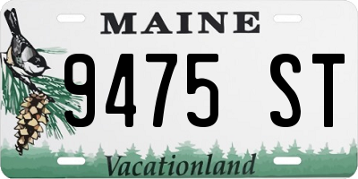 ME license plate 9475ST