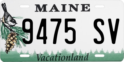 ME license plate 9475SV