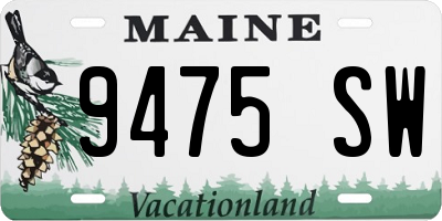ME license plate 9475SW
