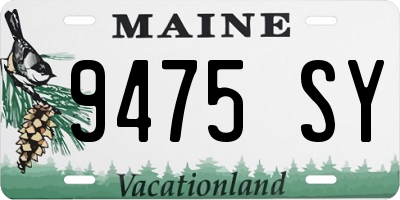 ME license plate 9475SY