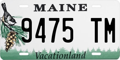 ME license plate 9475TM