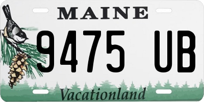 ME license plate 9475UB