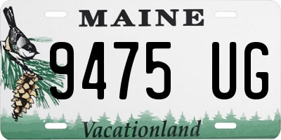 ME license plate 9475UG