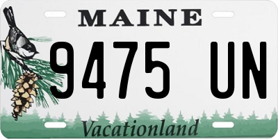 ME license plate 9475UN