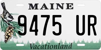 ME license plate 9475UR